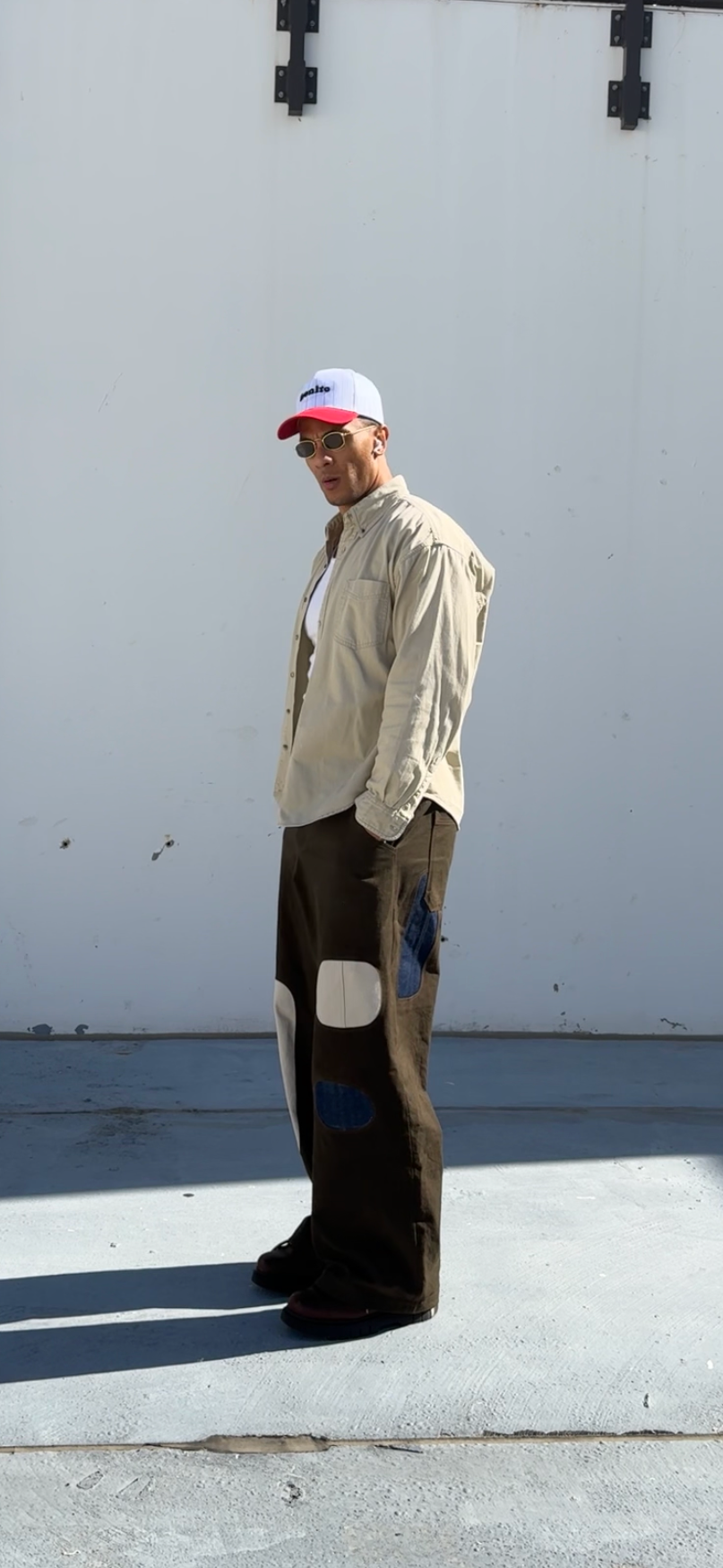 Military Fatigue Patchwork Pants