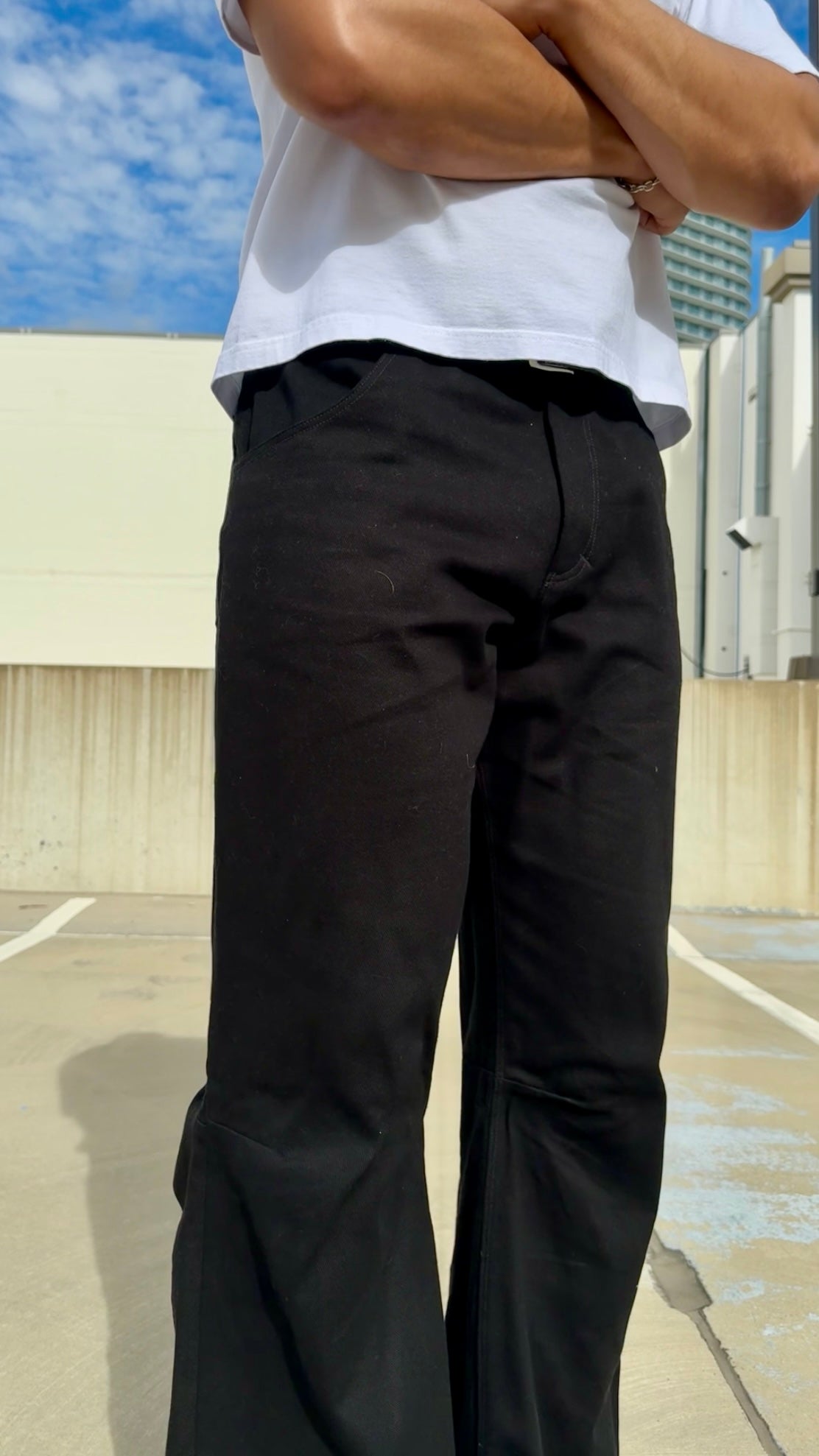 Black Western Cut Flares