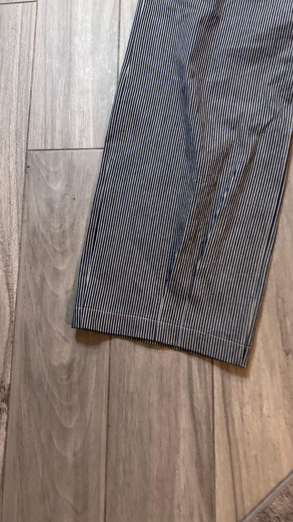 Pinstripe Double Pleated Pants