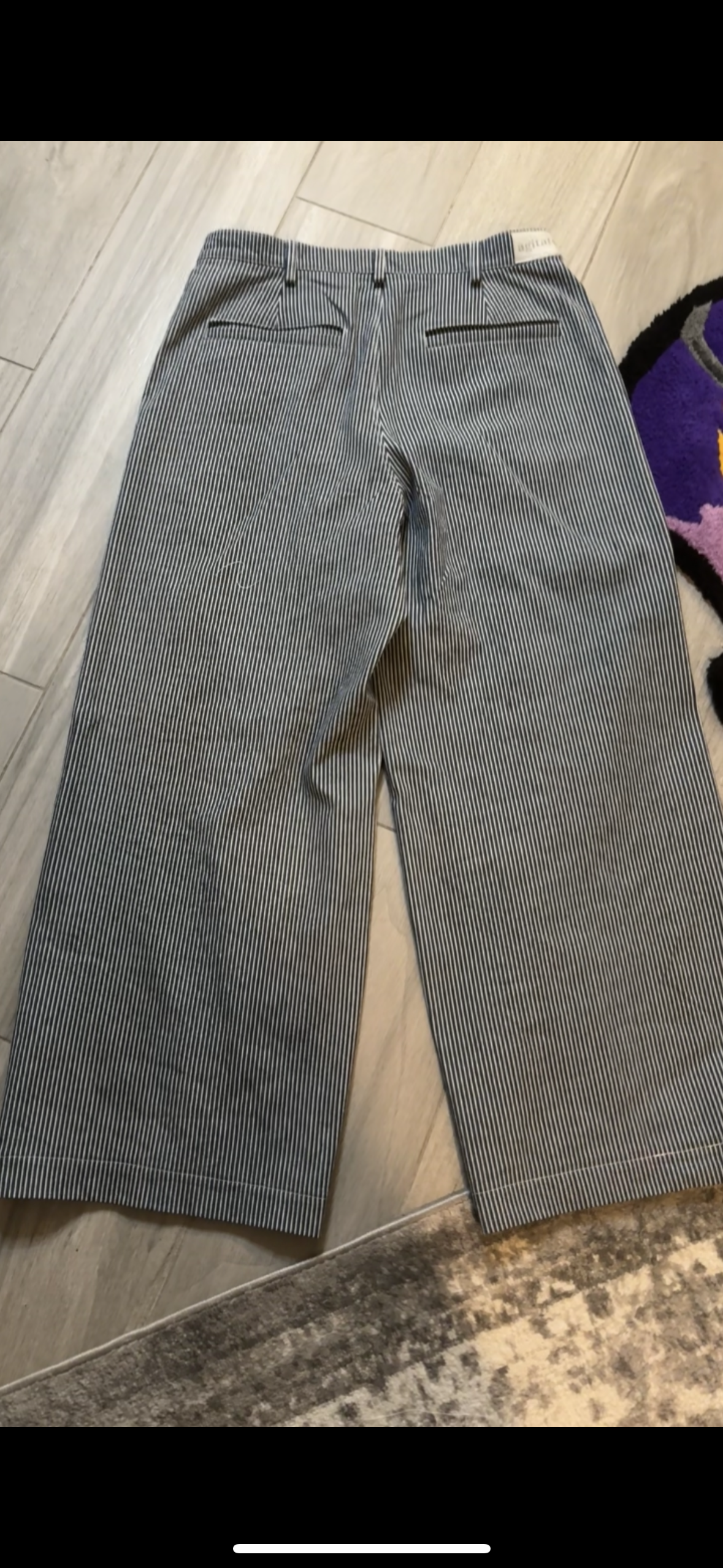 Pinstripe Double Pleated Pants