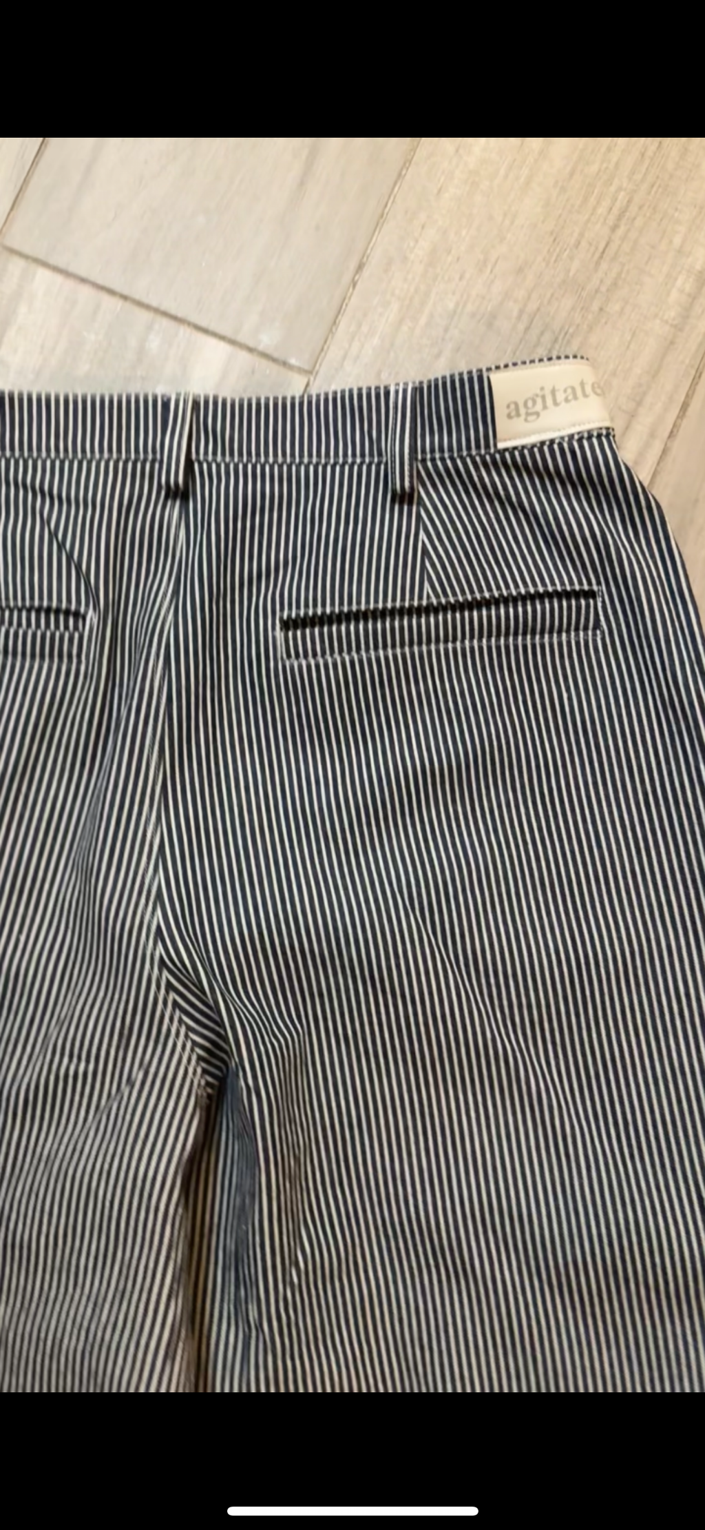 Pinstripe Double Pleated Pants