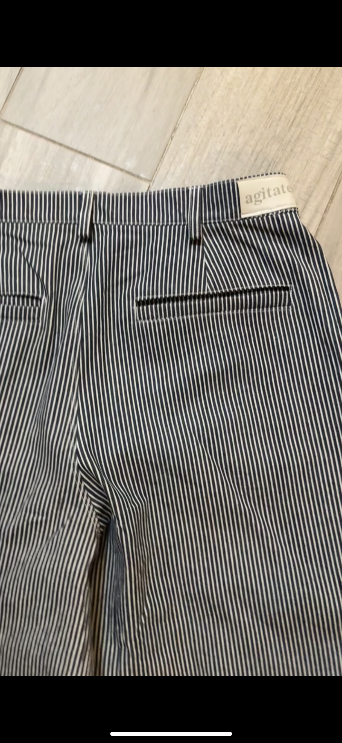 Pinstripe Double Pleated Pants