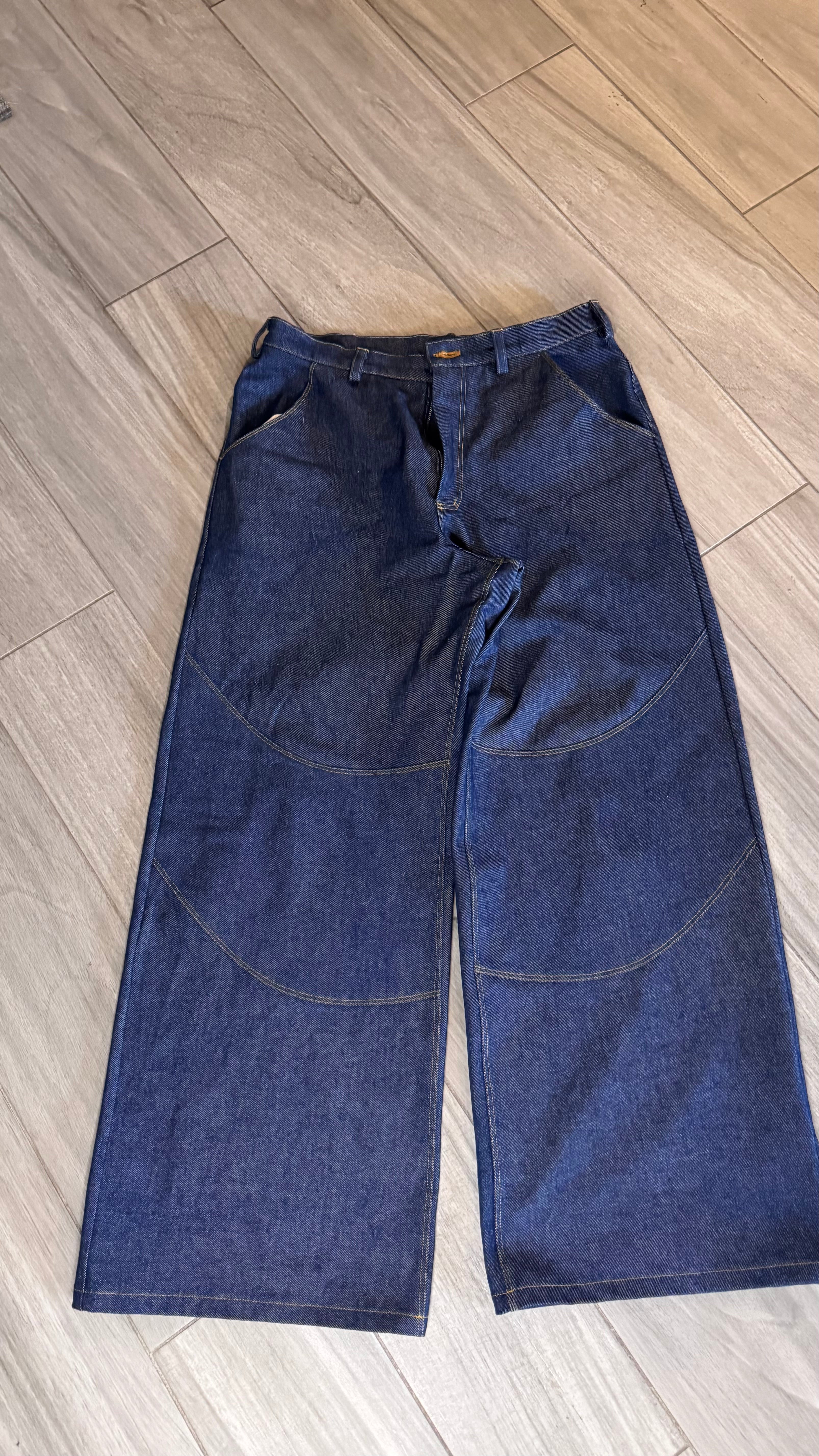 Curved Double Knee Jeans