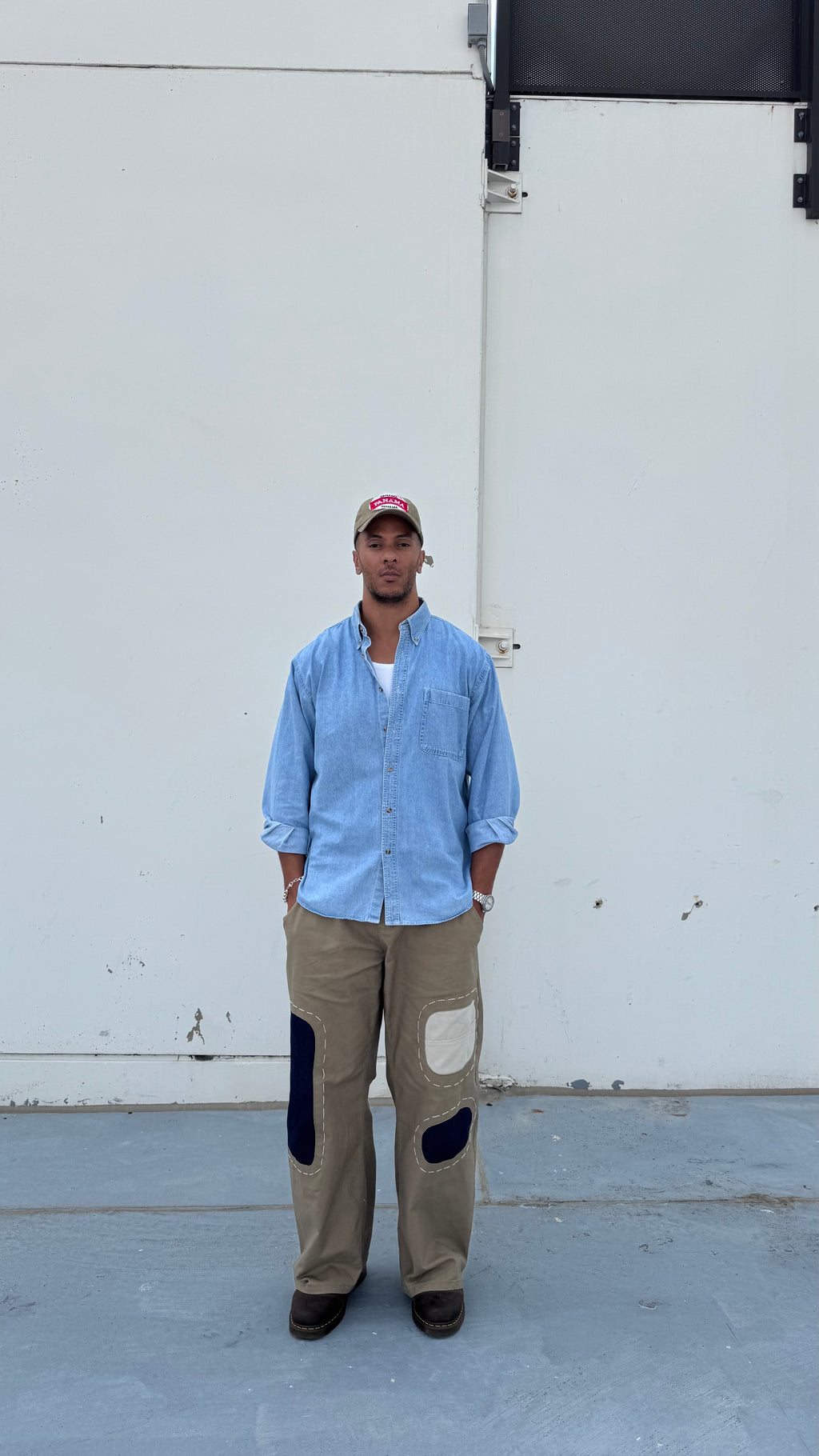9oz Canvas Sashiko Patch Pants