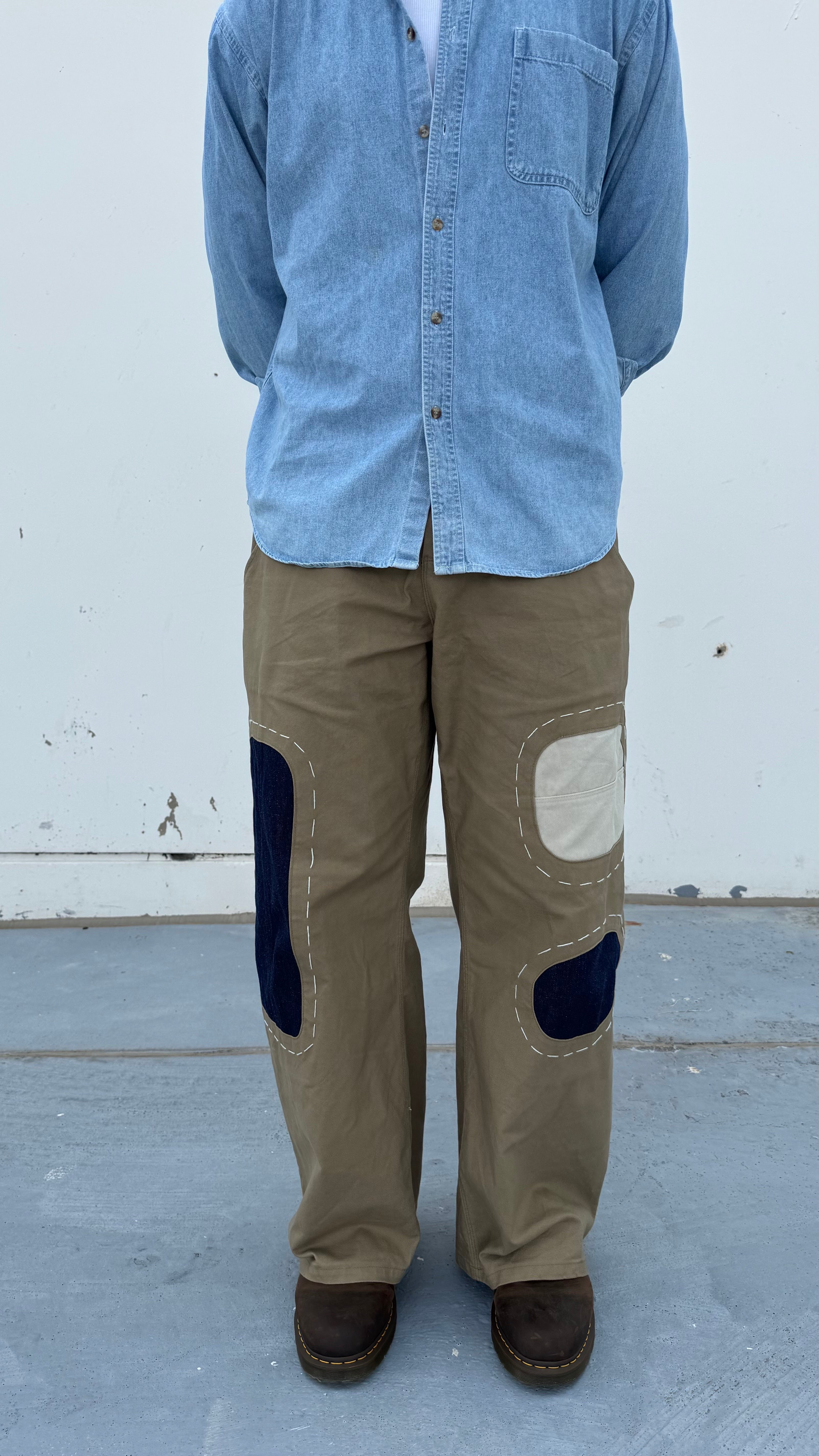 9oz Canvas Sashiko Patch Pants