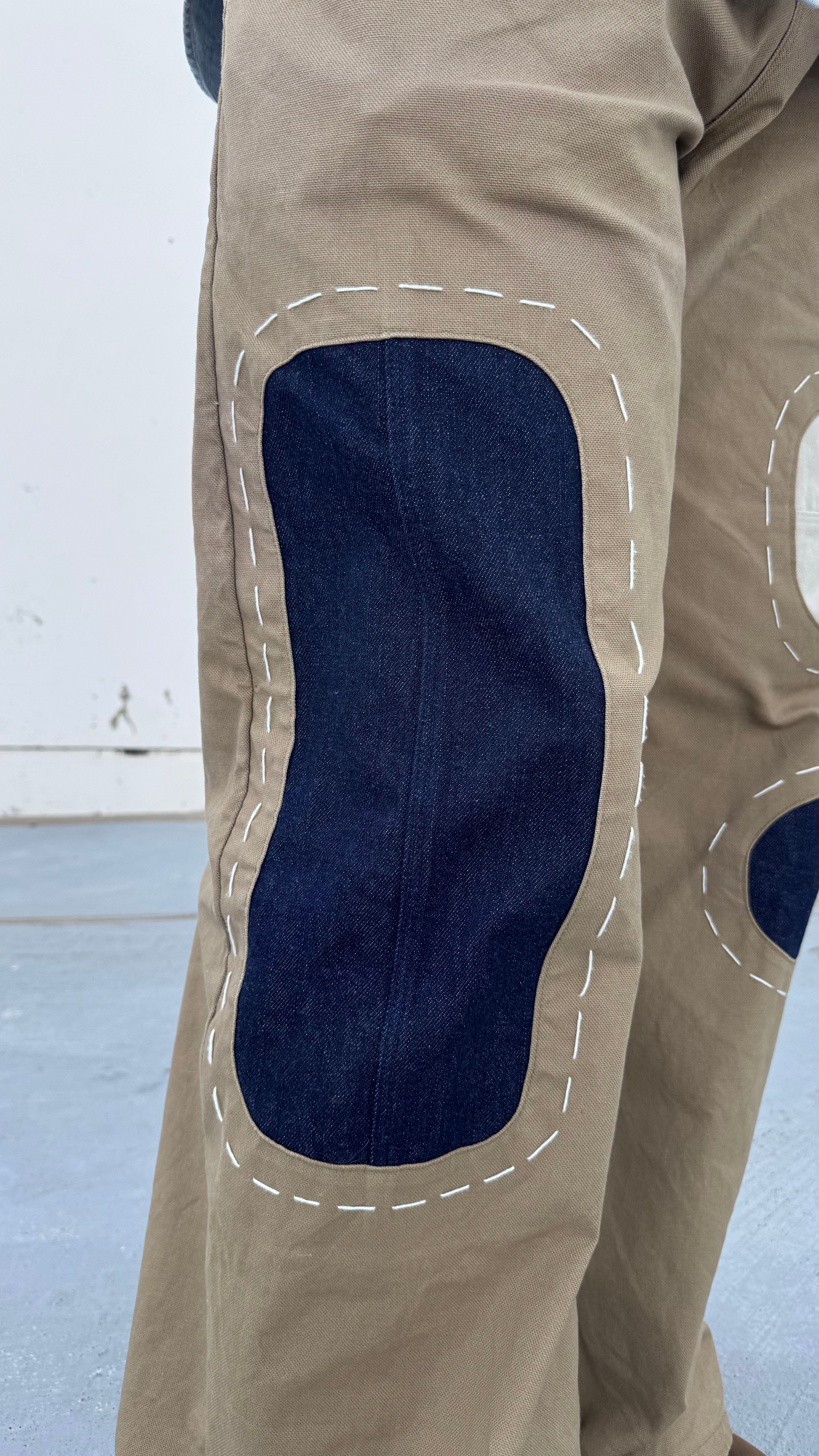 9oz Canvas Sashiko Patch Pants