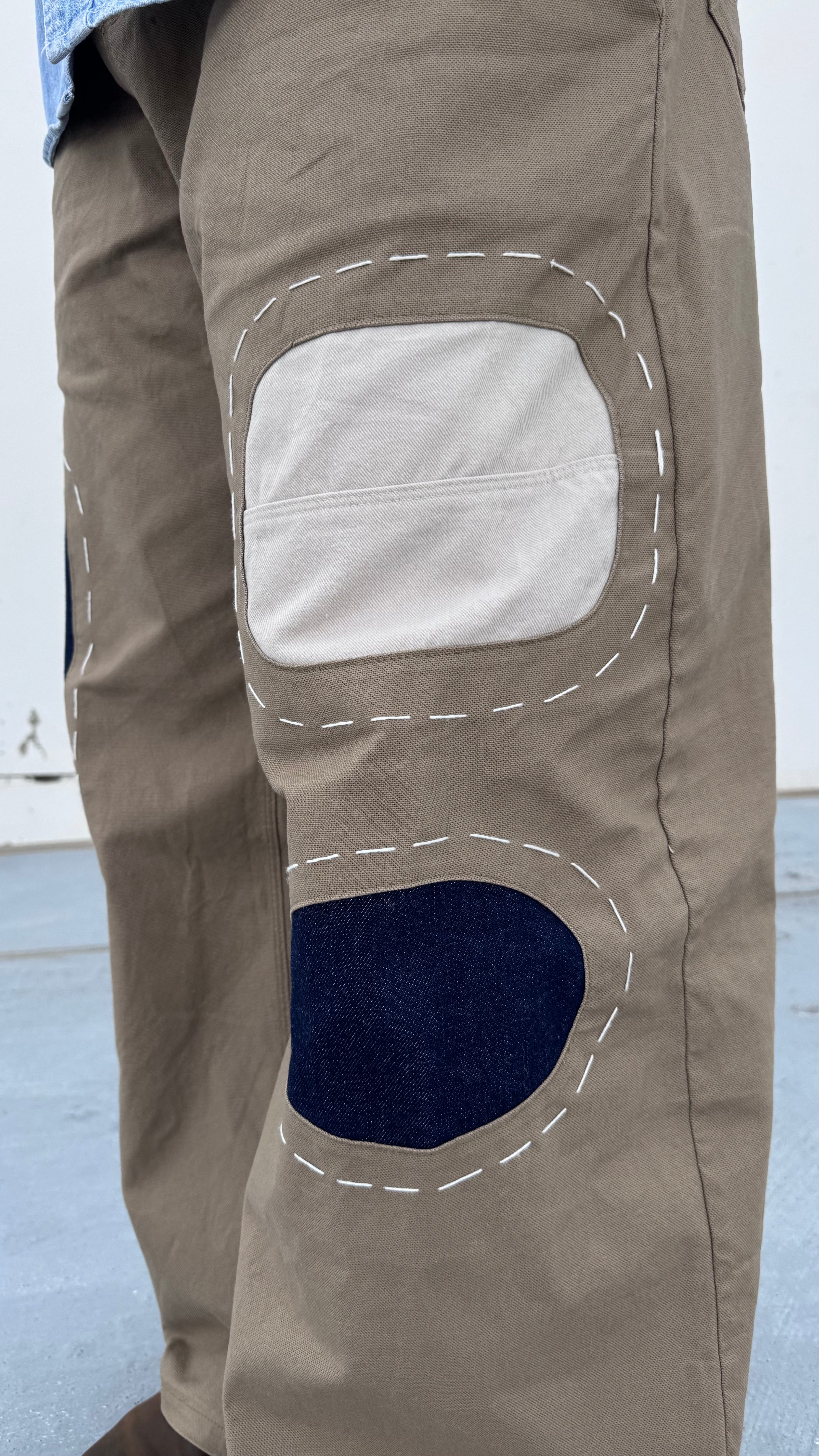 9oz Canvas Sashiko Patch Pants