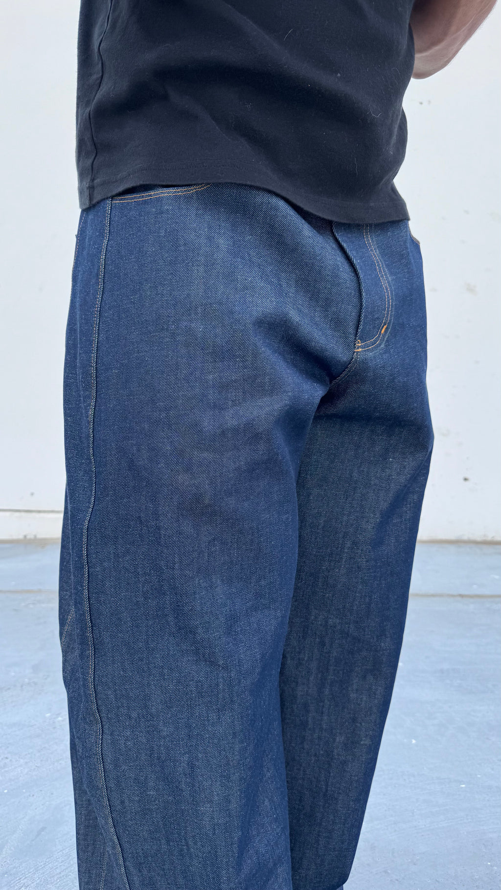 Side Panel Baggy Denim Jeans