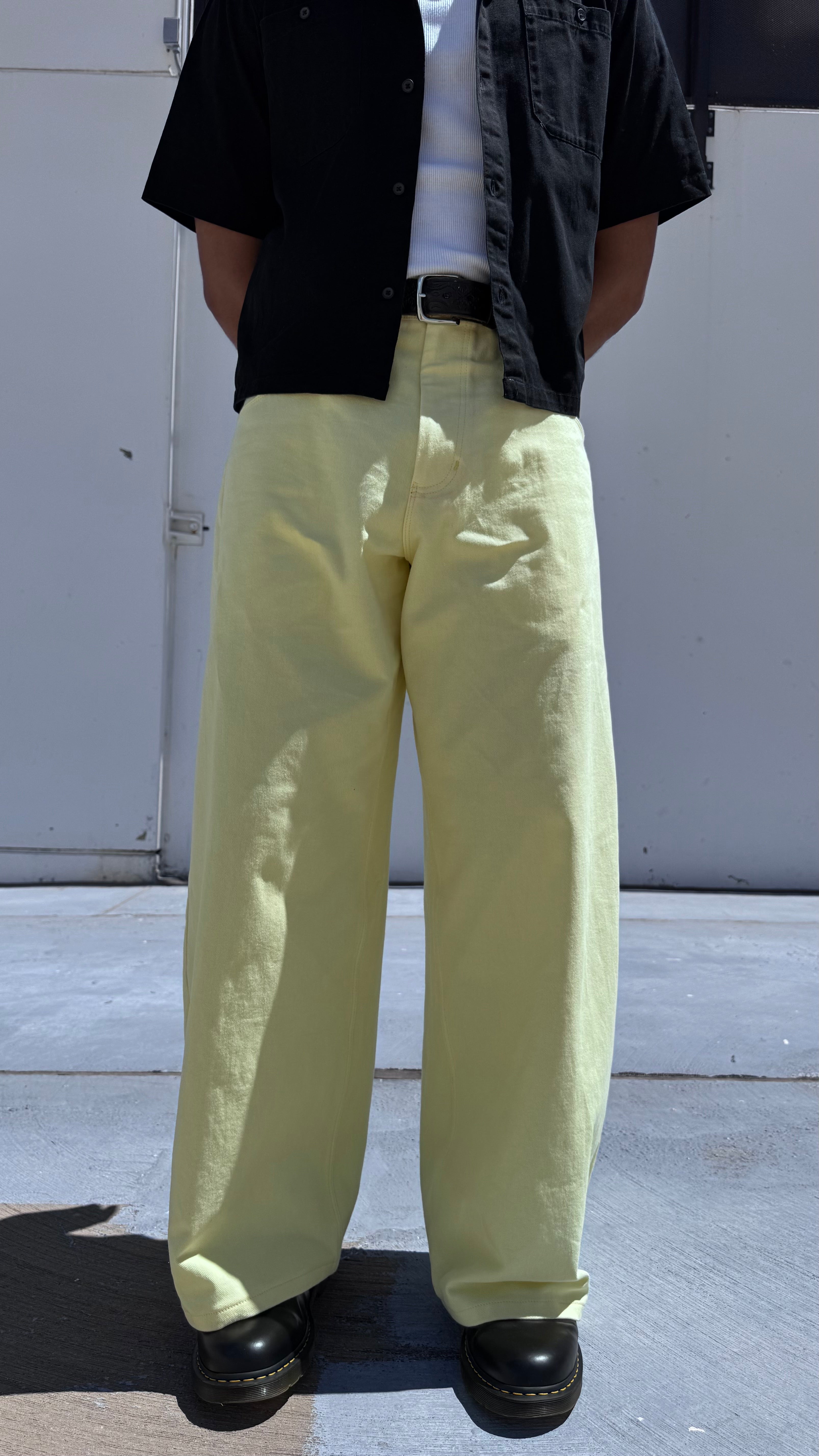 Butter Yellow Baggy Jeans
