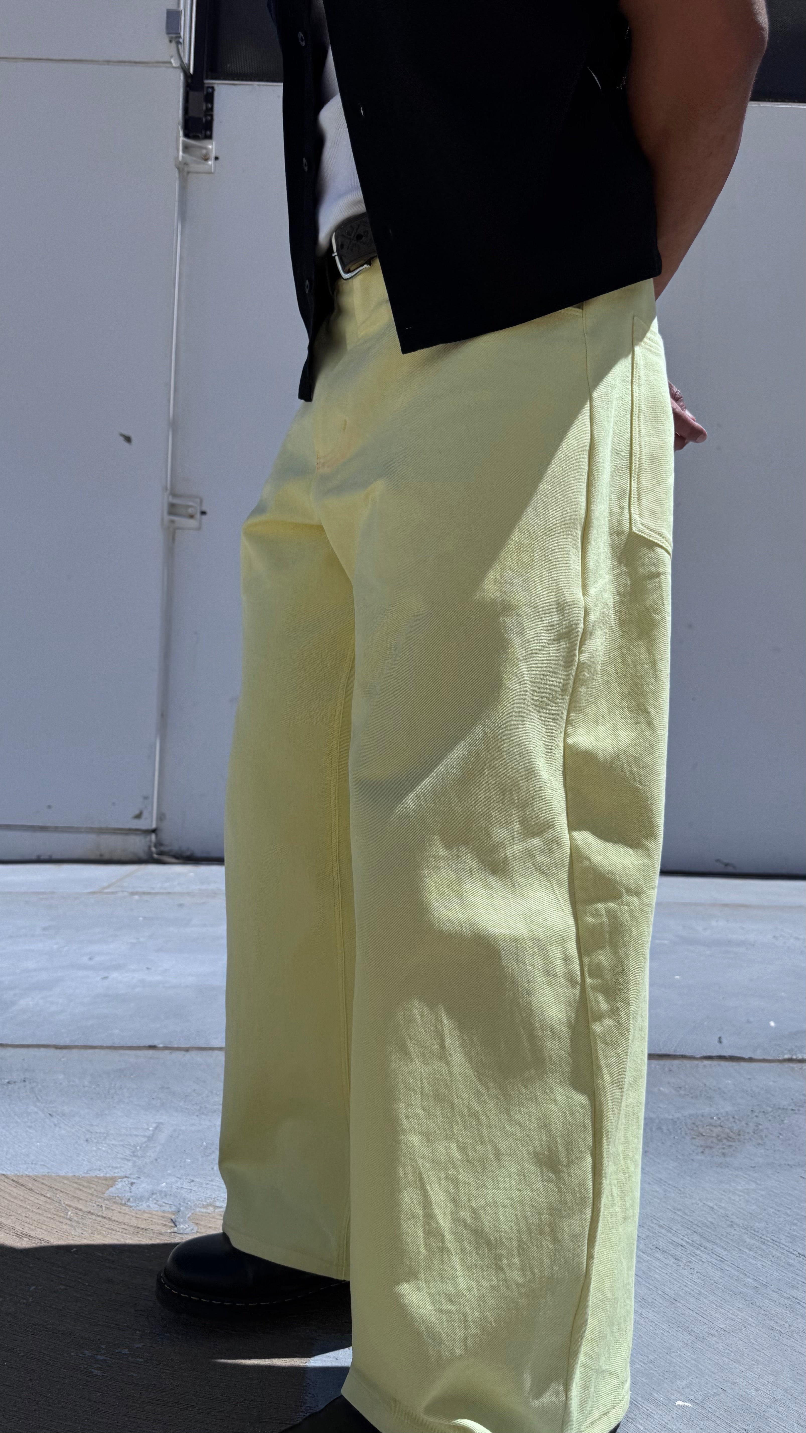 Butter Yellow Baggy Jeans