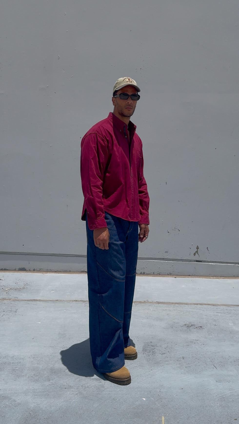 Curved Double Knee Jeans