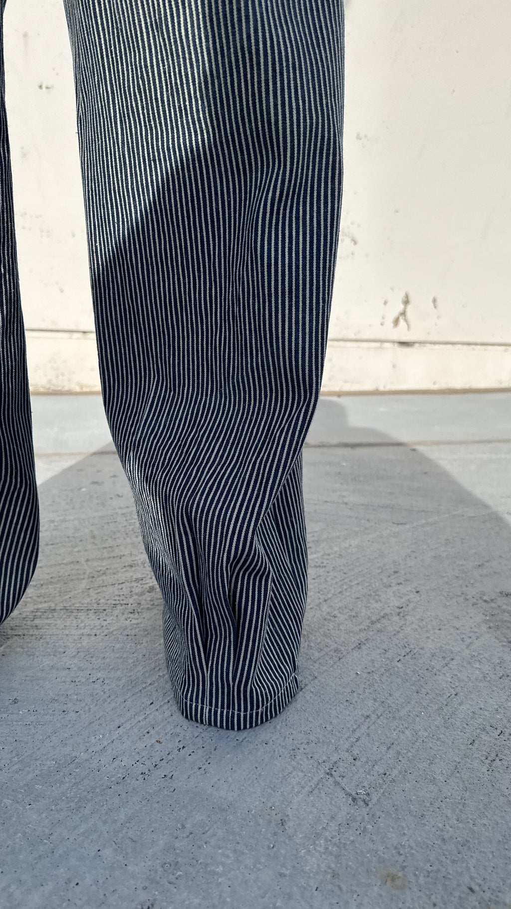 Pinstripe Double Pleated Pants - Womens