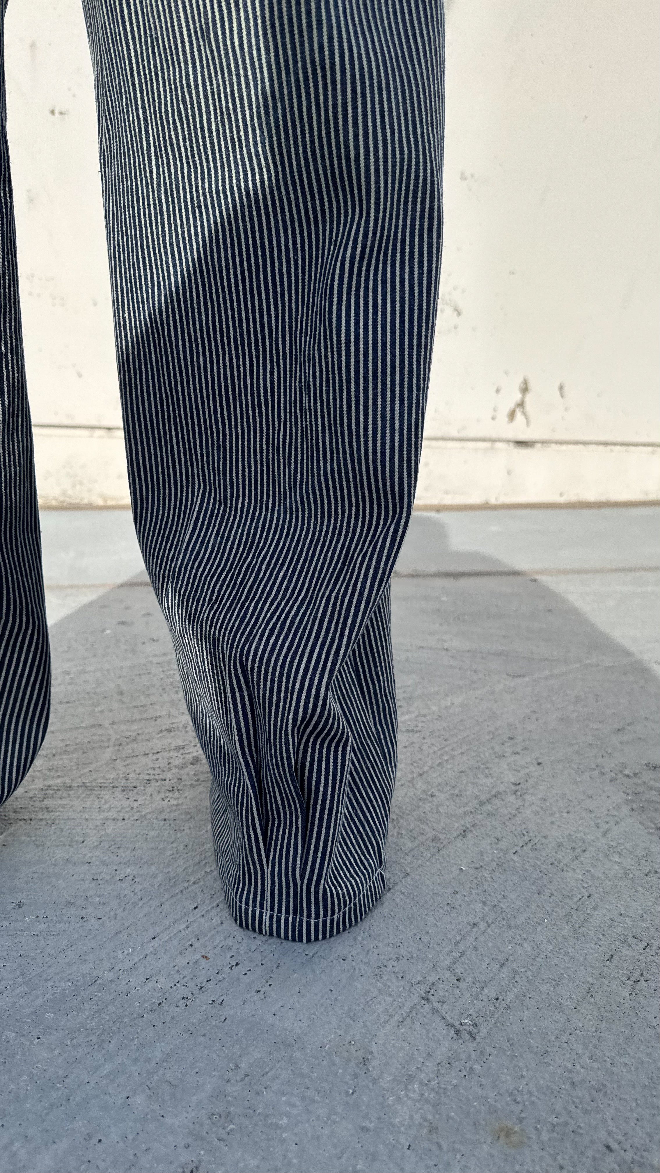 Pinstripe Double Pleated Pants - Womens