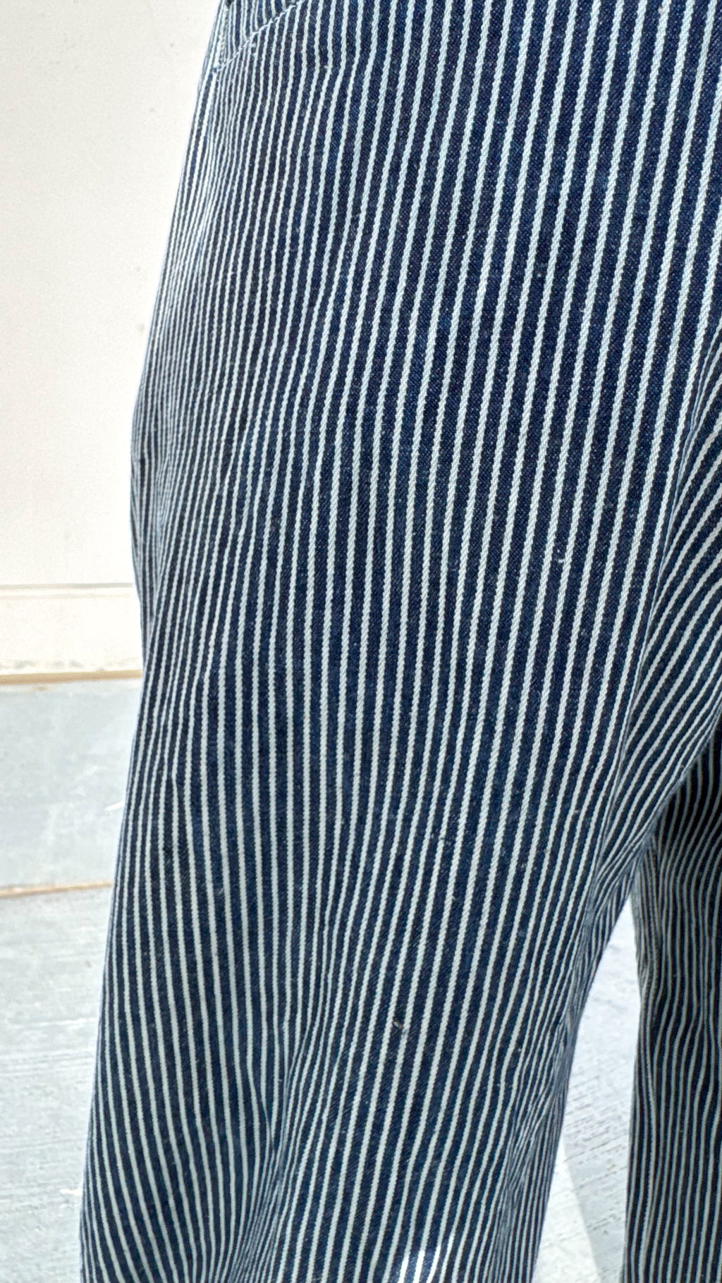 Pinstripe Double Pleated Pants - Womens
