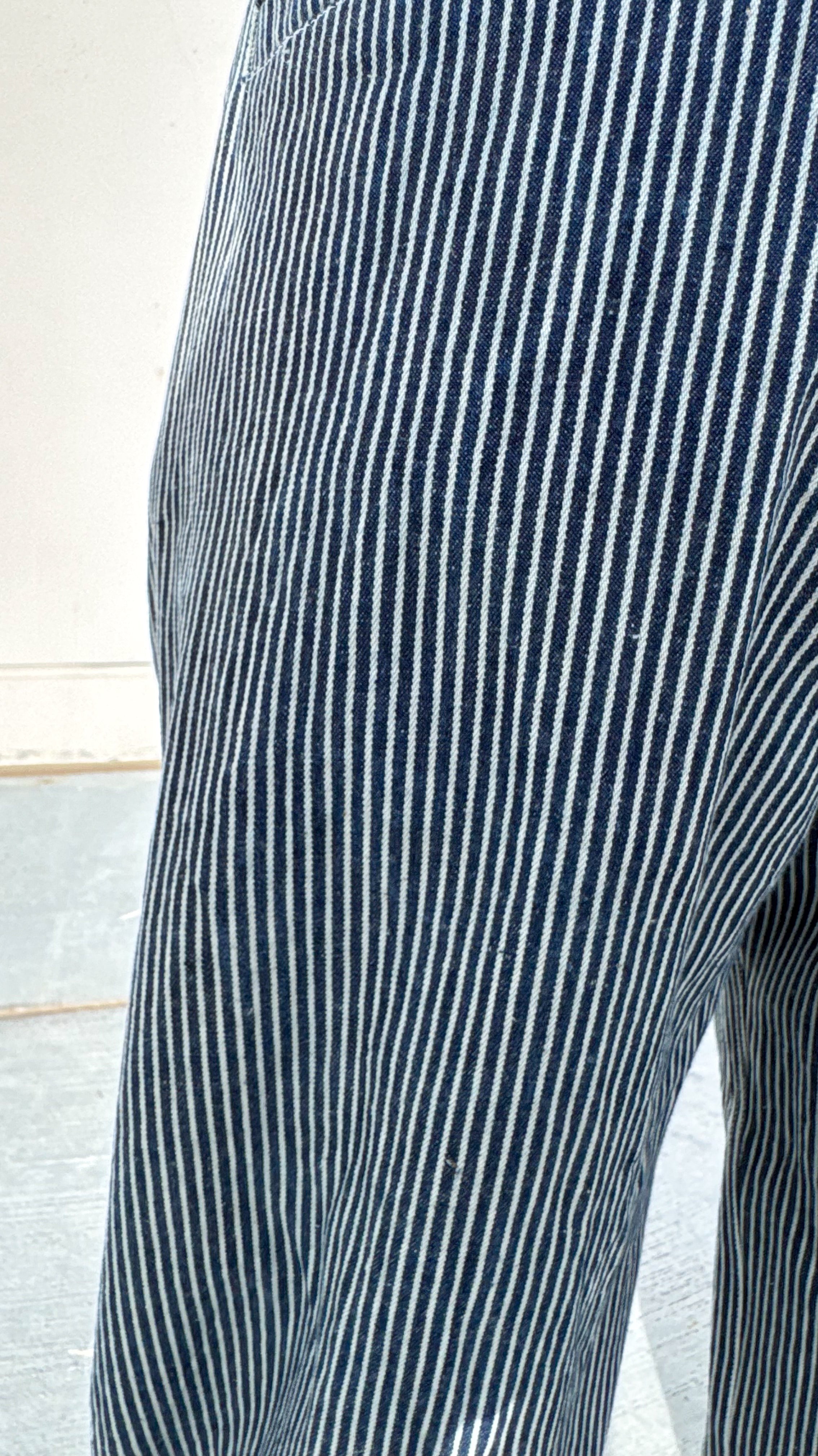 Pinstripe Double Pleated Pants - Womens